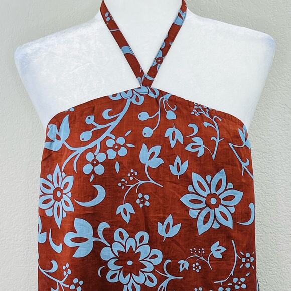 Anthropologie Faithfull the Brand Brise Halter Maxi Dress Oceania Floral 8/LGE - Picture 6 of 14